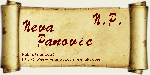 Neva Panović vizit kartica
